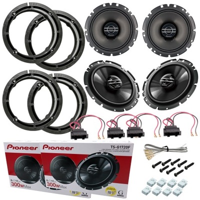 PIONNER 4 ALTAVOCES 16,5CM PARA SEAT LEON TOLEPARA SKODA FABIA DISTANCIAS DELANTEROS+TRASEROS  