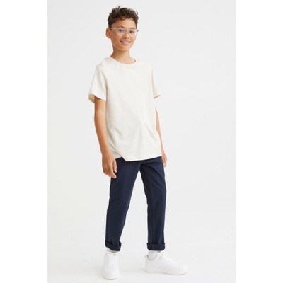 H&M HM Spodnie chinos Slim fit Chinosy chłopięce materiałowe elastyczne 170