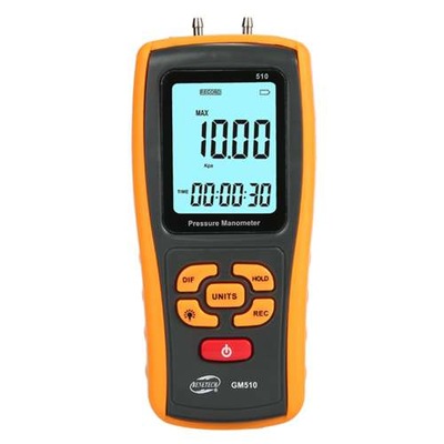 MANOMETR CYFROWY MIERNIK CIŚNIENIA TESTER PODCIŚNIENIA 0 - 0.100 BAR USB