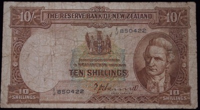 1940-1953 Nowa Zelandia 10 szylingów