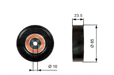 Gates ролик напрямна ремінь suzuki baleno grand v фото №1