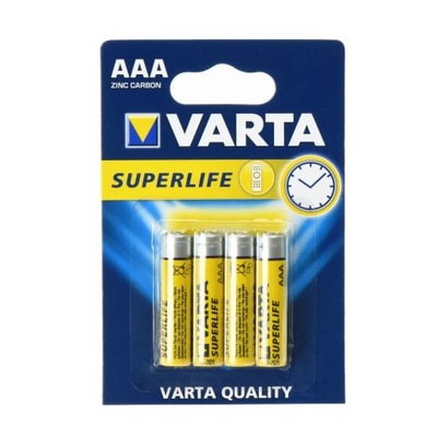 BATERIA CYNKOWA VARTA R3 (AAA) 4 SZT SUPERLIFE