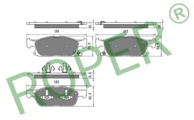 Тормозные колодки перед ford focus iv galaxy iii ford usa edge фото №1