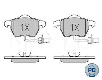 КОЛОДКИ ГАЛЬМІВНІ VOLKSWAGEN AUDI SEAT MEYLE