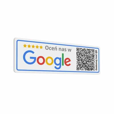 Oceń nas w Google QR - naklejka 7x22