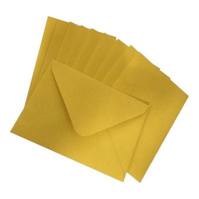 Koperta koperty żółta żółte 10 sztuk mała