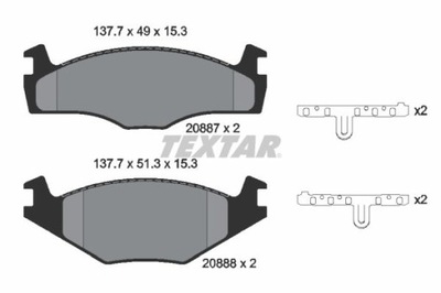 TEXTAR 2088707 КОЛОДКИ ДИСКОВЫЕ ТОРМОЗНОЕ фото