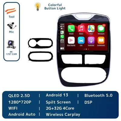 NAVEGACIÓN GPS PARA RENAULT CLIO 4 ZOE 2012-2015 RADIO DE AUTOMÓVIL BEZPRZEWODOWE CARPLAY  