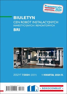 Sekocenbud BRI Biuletyn cen robót instalacyjnych 1 kw 2024