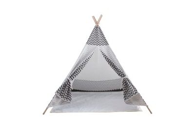 Aga4Kids Detské Teepee ZigZag Biely