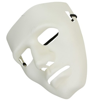 PRZEBRANIE NA HALLOWEEN MASKA Z GUMKĄ ANONIM KOSMITA UNIWERSALNY ROZMIAR