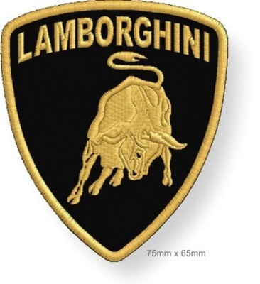 LAMBORGHINI naszywka termo haft 75mm x 65mm 