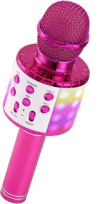 MIKROFON KARAOKE BEZPRZEWODOWY BT LET'S GO MKF01 RÓŻOWY