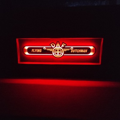 DAF LOGOTIPO ESPEJO DIODO LUMINOSO LED AL TYLAL SCIANE, NAD CAMA D01-RED  