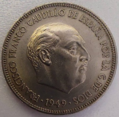 1604 - Hiszpania 5 peset, 1949