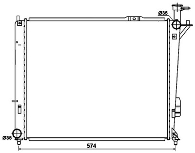 NRF 53174 РАДИАТОР, СИСТЕМА ОХЛАЖДЕНИЯ ДВИГАТЕЛЯ