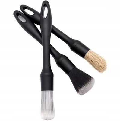 PĘDZLE PĘDZELKI DETAILINGOWE DO WNĘTRZA AUTA KOKPITU ZESTAW 3 SZTUKI DA31A