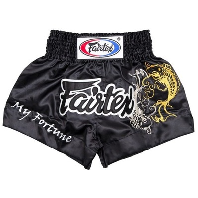 Spodenki FAIRTEX Fortune Muay Thai Czarne roz. M