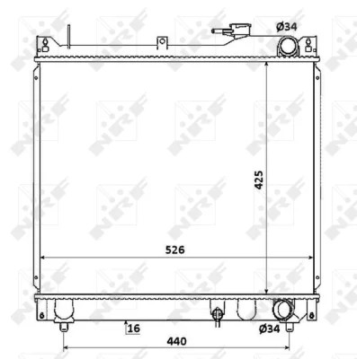 NRF 53913 CHLODNICA, SISTEMA DE REFRIGERACIÓN DEL MOTOR  