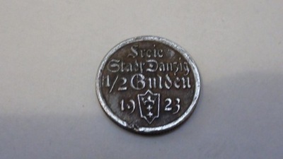 Wolne Miasto Gdańsk 1/2 Guldena 1923