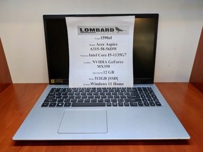 Laptop Acer Aspire 3 15,6 " Intel Core i5 12/512GB srebrny