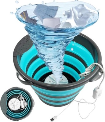 Przenośna mini pralka, składana