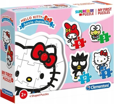 MOJE PIERWSZE PUZZLE HELLO KITTY 3/6/9/12 el. 2+