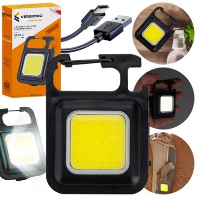 MINI LINTERNA DIODO LUMINOSO LED COB KIESZONKOWA 5W1 OTWIERACZ, PODSTAWKA, MAGNES, COLGANTE  