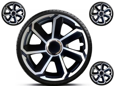 WHEEL COVERS SREBRNO BLACK 16 FOR VW OPEL FORD AUDI VW  