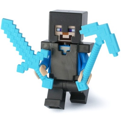 LEGO Minecraft figurka STEVE Netherytowa zbroja kilof miecz