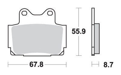 SBS OFERTA ZAPATAS DE FRENADO KH104 STREET EXCEL/RACING SINTER COLOR DORADO  