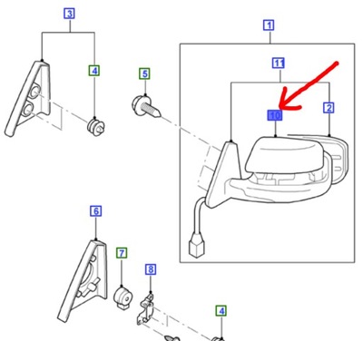 Корпус дзеркало права ford ranger 2006-12 фото №1