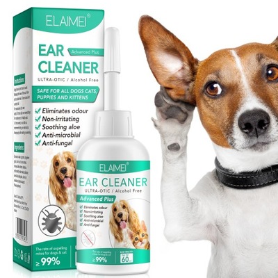Środek do czyszczenia uszu dla psów krople do uszu na infekcje antybiotyki