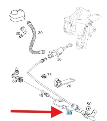 A1692903013 шланг зчеплення mercedes фото №1