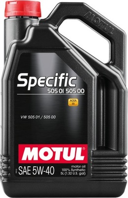 MOTUL SPECIFIC 505.01 505.00 5W40 ACEA C3 5L фото