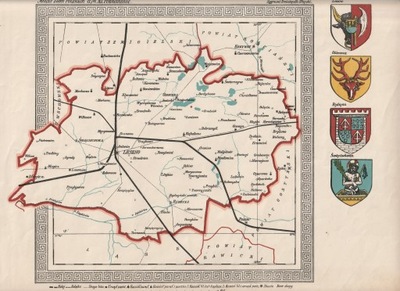 LESZNO. Mapa ziemskiego powiatu 1911