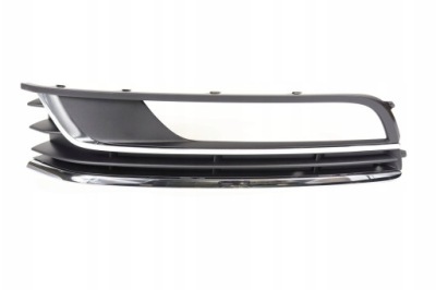 Решётка бампера левая хром серая vw passat b7 10- фото №1