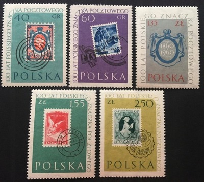 Fi 1007-1011 ** 1960 - 100 lecie polskiego znaczka