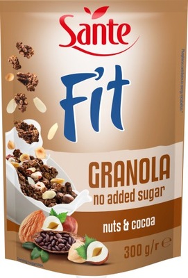 Sante Fit Granola Orzechy Kakao Bez Cukru 300 g