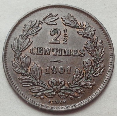 LUKSEMBURG - 2 1/2 / 2.5 Centimes - 1901