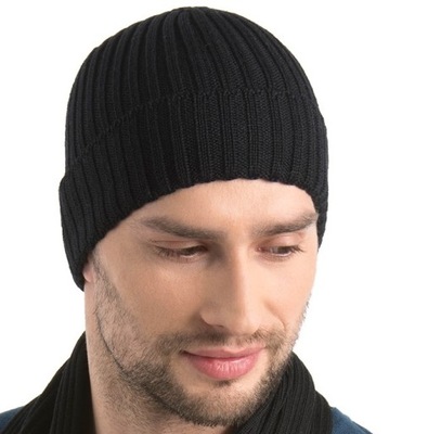 Zimowa czapka męska jednowarstwowa wywijana LOMAN