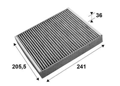 VALEO 715659 FILTRO DE CABINA DE CARBON  