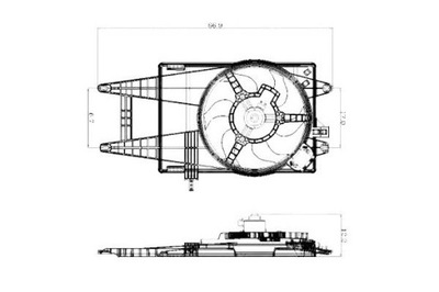 ВЕНТИЛЯТОР РАДІАТОРА FIAT PUNTO -06 IDEA 04- NRF
