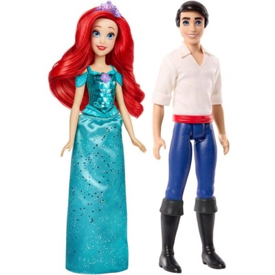 LALKA HASBRO DISNEY PRINCESS ARIELKA MAŁA SYRENKA + KSIĄŻĘ ERYK ERIC MATTEL