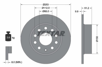 2X ДИСК ТОРМОЗНОЙ VW ЗАД GOLF 5/A3/OCTAVIA 04-/12-/CADDY/SCIROCCO/SEAT 25