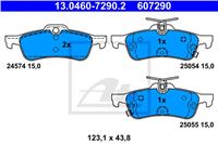 ATE ZAPATAS DE FRENADO PARTE TRASERA HONDA CIVIC IX 12- HONDA CIVIC IX 12-  