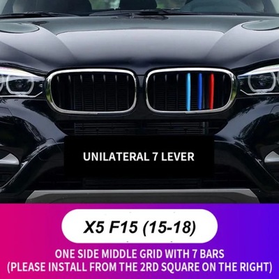 3Pcs Car Grille Trim Strips For BMW X1 X2 X3 X4 X5 X6 X7 E84 F48 F49~57950 фото