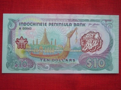 PÓŁWYSEP INDOCHIŃSKI POLIMER FANTAZ 10 $ UNC