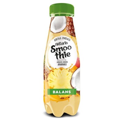 Smoothie - Balans - Jabłko, Banan, Ananas z dodatkiem mleczka kokosowego i