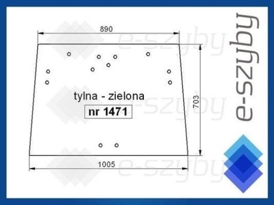 szyba Kioti DK551 - tylna zielona